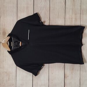 💟 Cactus Man Ricky Singh Black Polo Collared Short Sleeve Shirt Medium